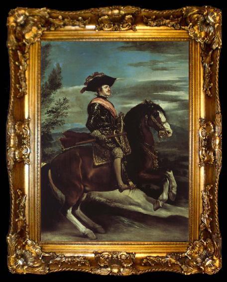 framed  VELAZQUEZ, Diego Rodriguez de Silva y Horseman picture Philipps IV, ta009-2